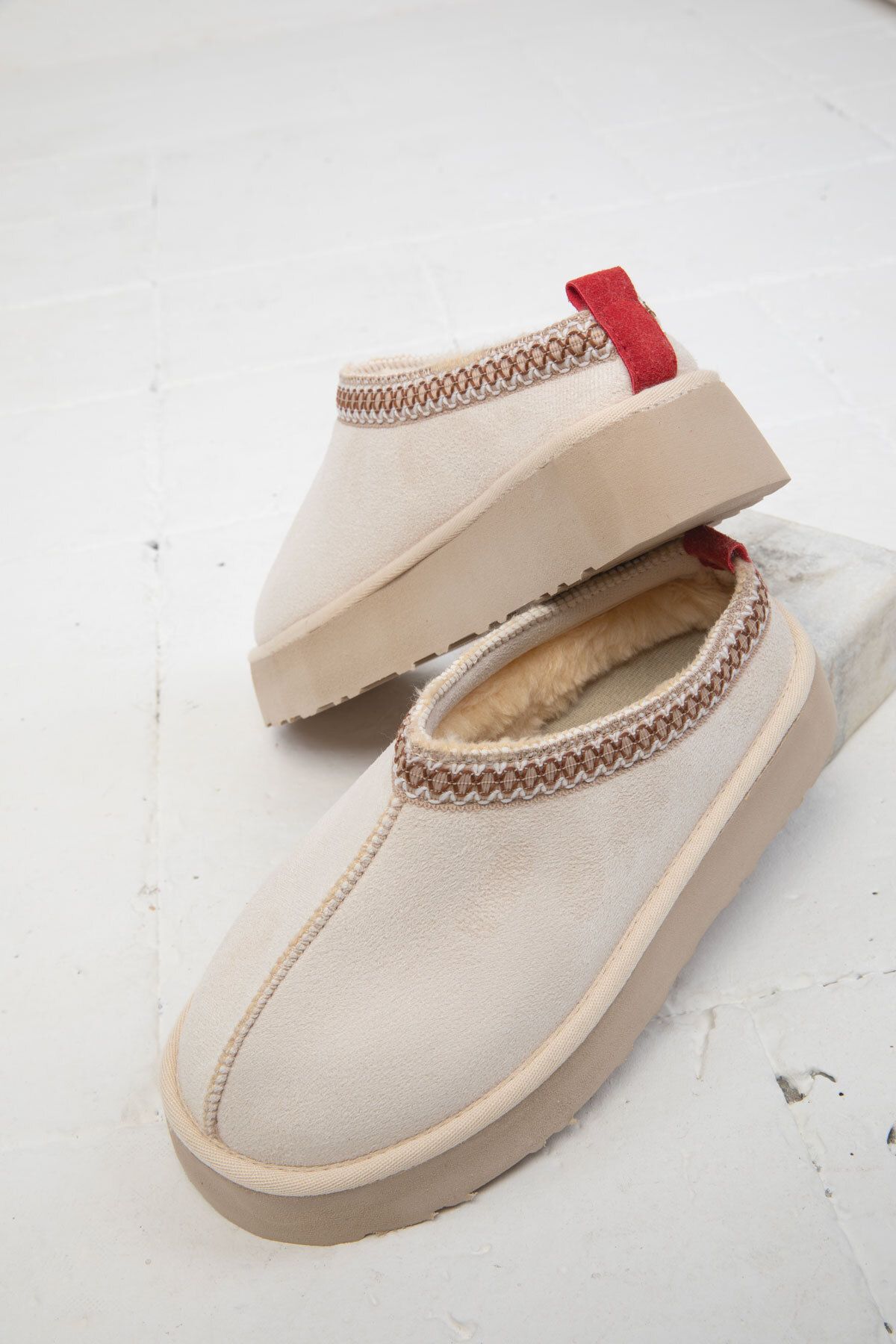 SOHO-Μπεζ σουέντ γυναικείες μπότες - 19762 Model Bootie 4
