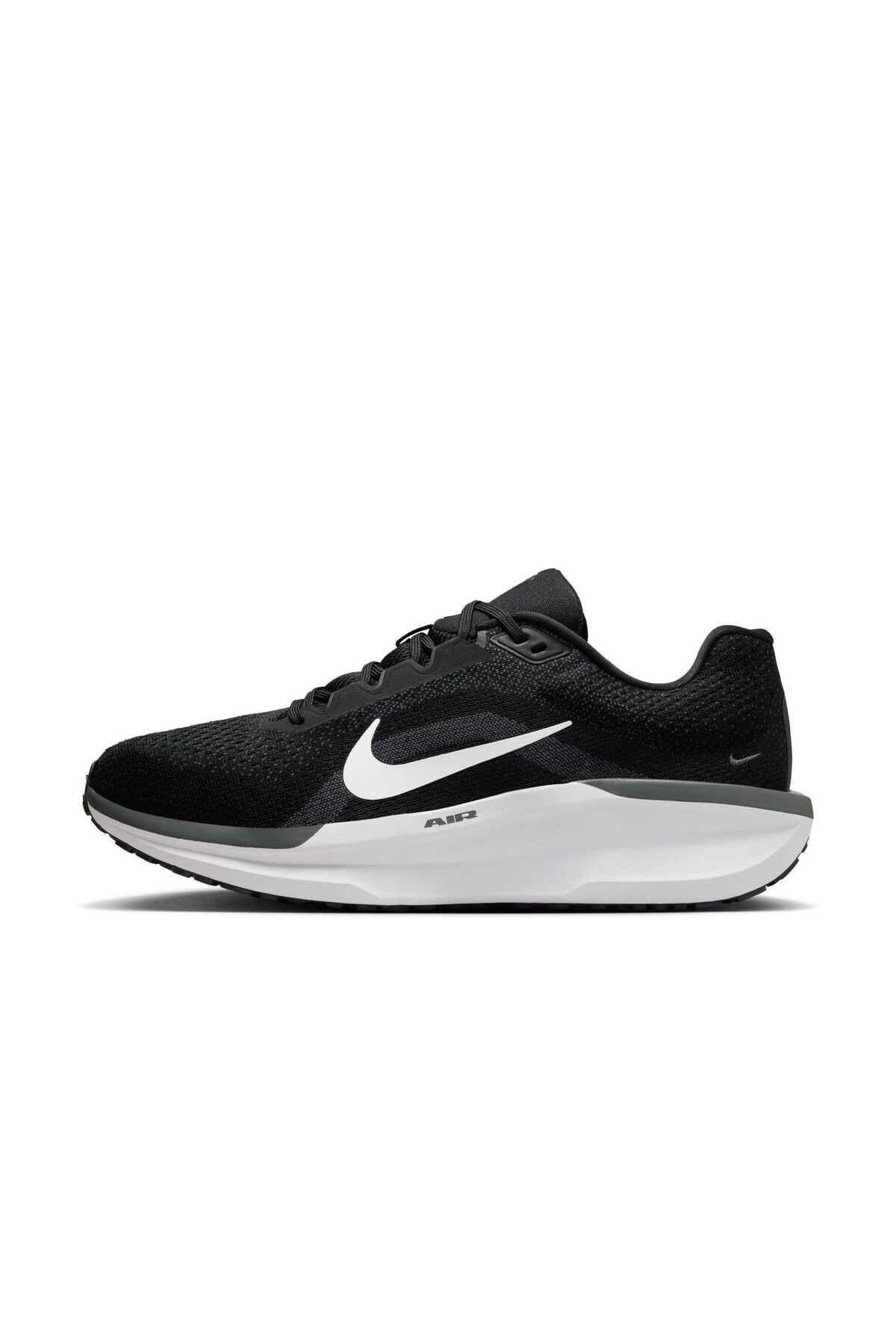 Nike swoosh shoes black store