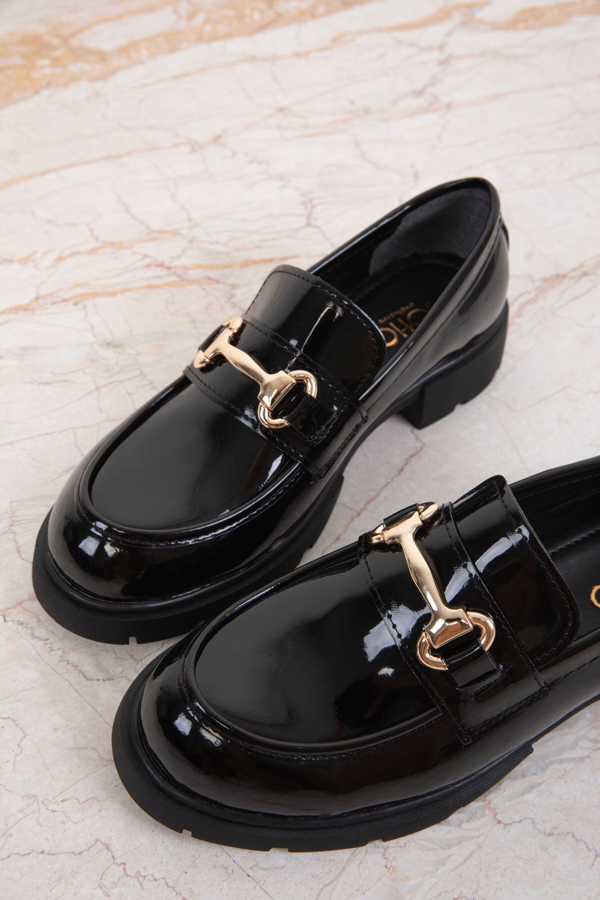 SOHO-Lackleder Schwarz Damen Freizeitschuhe - 19654 4