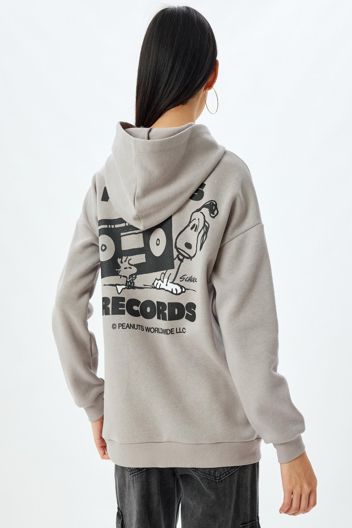 سویشرت زنانه خاکستری کوتونKoton | 5WAL10189IK اورجینال - تصویر 4