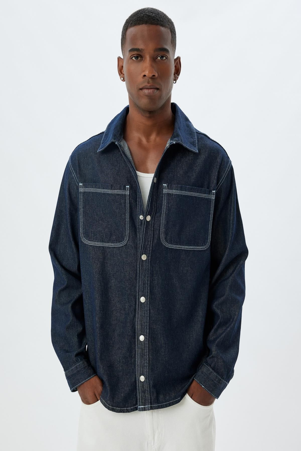 Koton-Ανδρικό μπουφάν για ενήλικες Dark Indigo - 5WAM50011ID 3