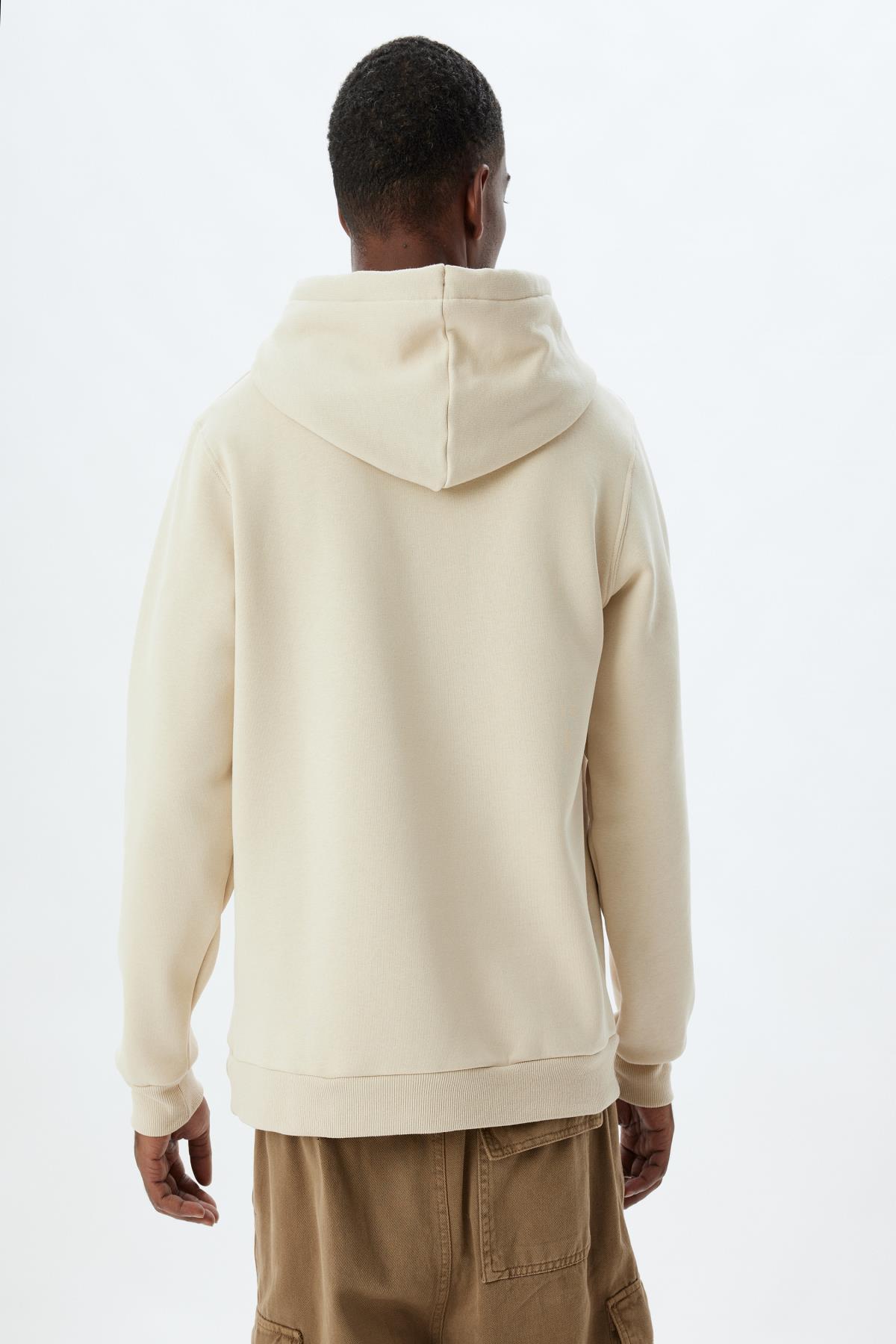 سویشرت مردانه بژ کوتون | 5WAM70103MK اورجینال - تصویر 4