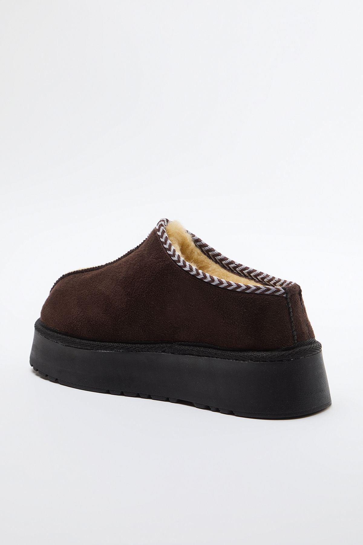 TRENDYOL SHOES-Damen-Stiefeletten – Dunkelbraun, Stickerei-Detail, dicke Sohle TAKAW25BO00028 4