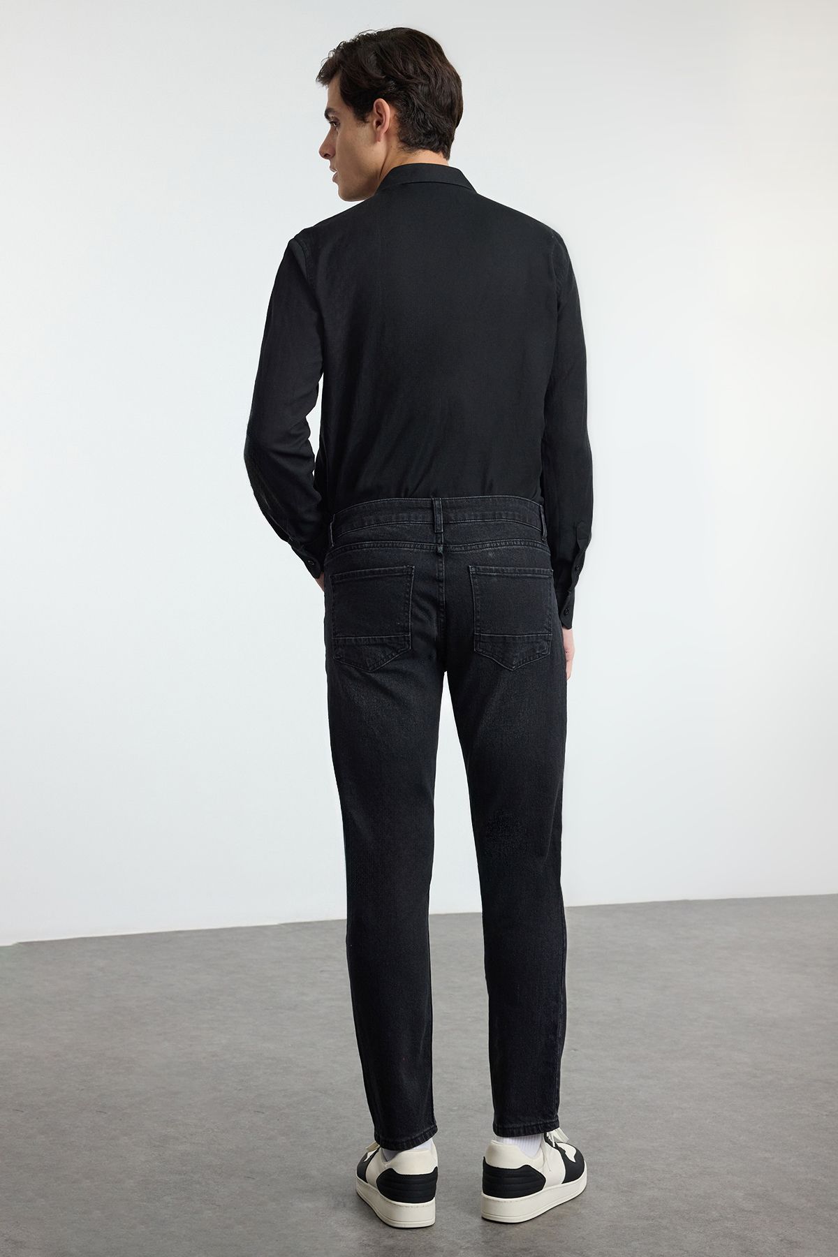 Trendyol Collection-Černé džíny Relax Fit Denim Jeans - Pánské džíny Tmnaw25Je00009 5