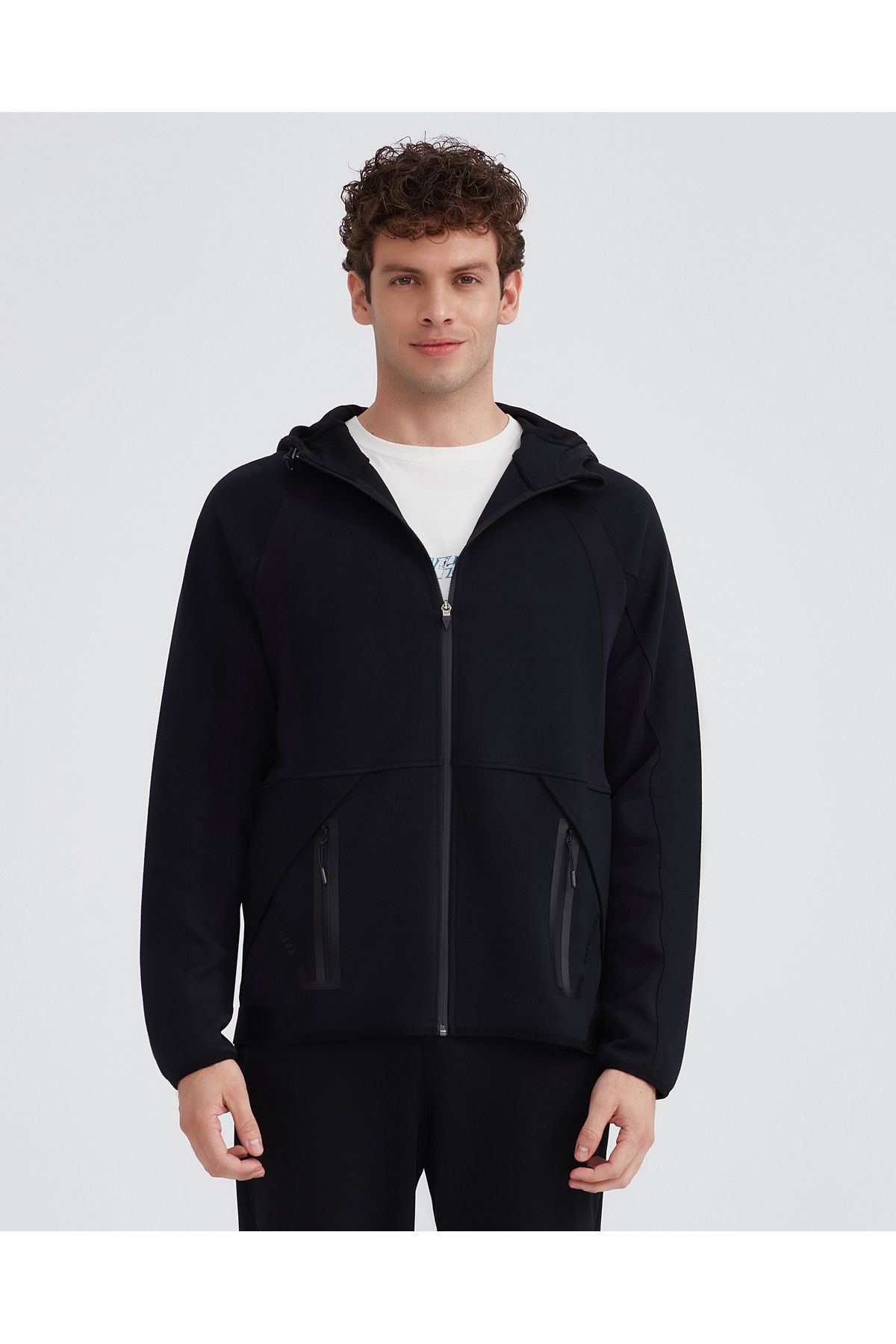 M 2xi-lock Full Zip Hoodie Sweatshirt Erkek Siyah Fermuarlı Eşofman Üstü S232184-001