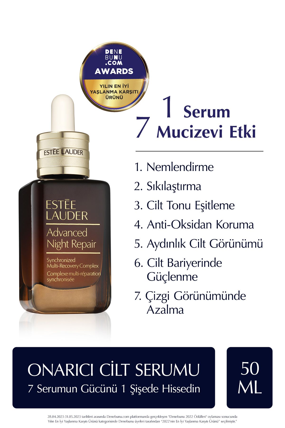 Estee Lauder Cilt Bakım Seti - Advanced Night Repair Serum 50ml Göz Kremi 5ml Supreme Soft Nemlendirici 15ml-2