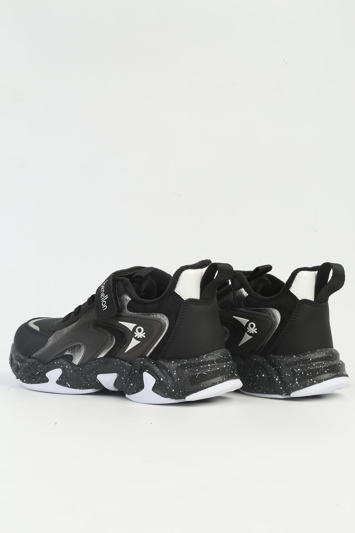 Benetton-Black and White Children's Sports Shoes - Imported Bni-11033 3