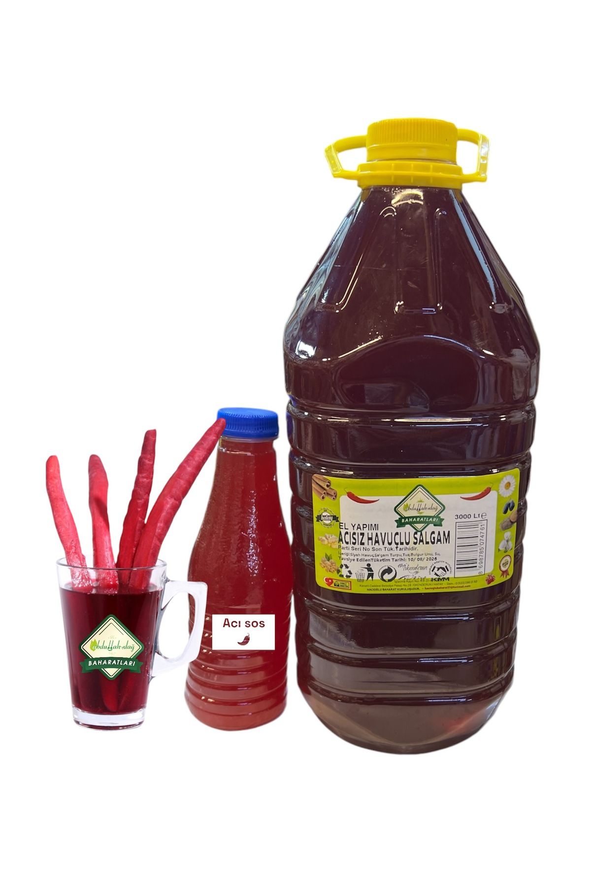 ABDULLAH DAĞ ABDULLAH DAĞ Hatay Yöresel Şalgam Şalğam Suyu Acısız Havuçlu 3 Litre Şişe