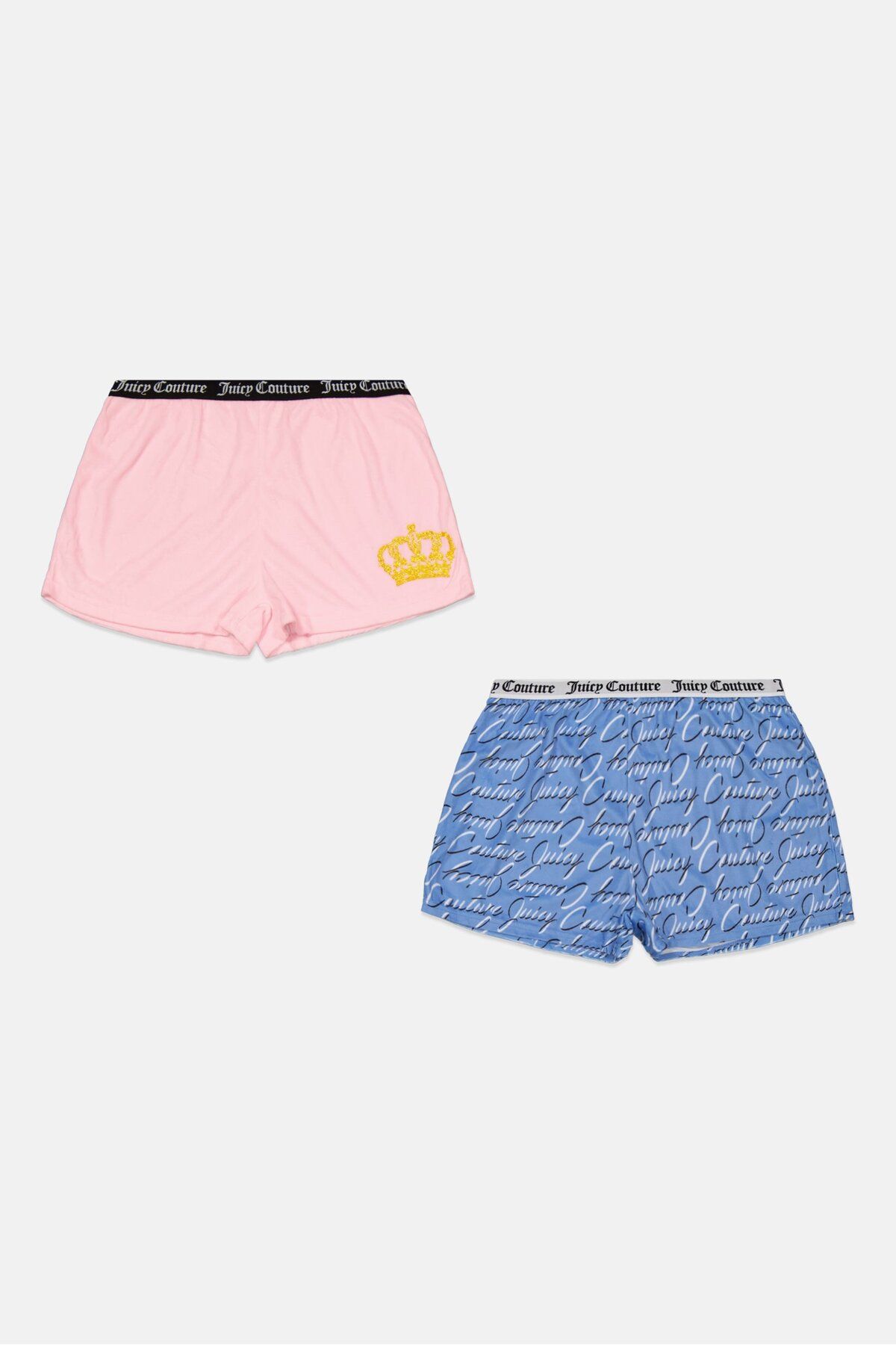 Juicy Couture-Kids Girl 2 Piece Brand Logo Short, Pink/Blue 1