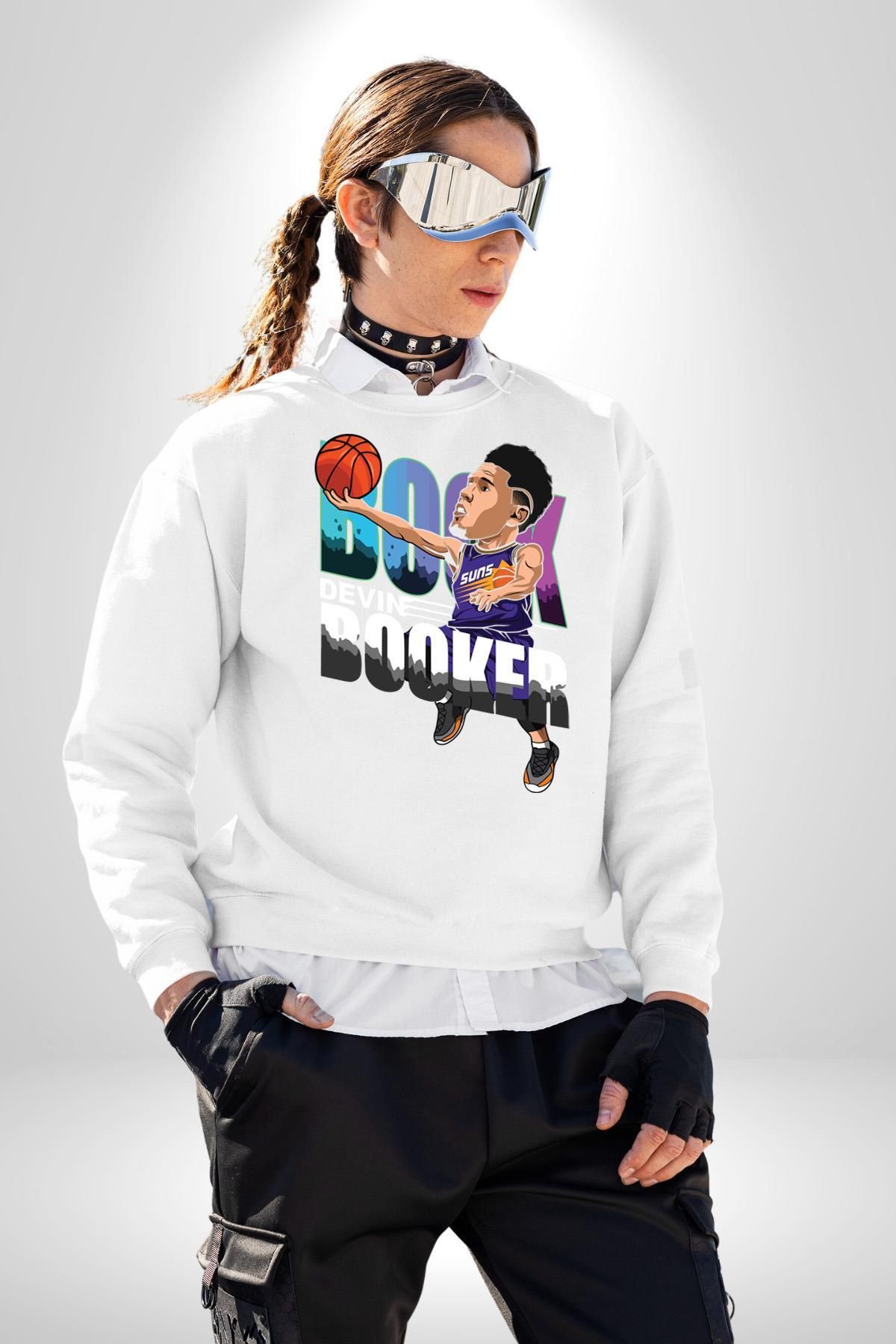 Angemiel-Devin Booker Phonex Basketball Women Men White Sweatshirt 4