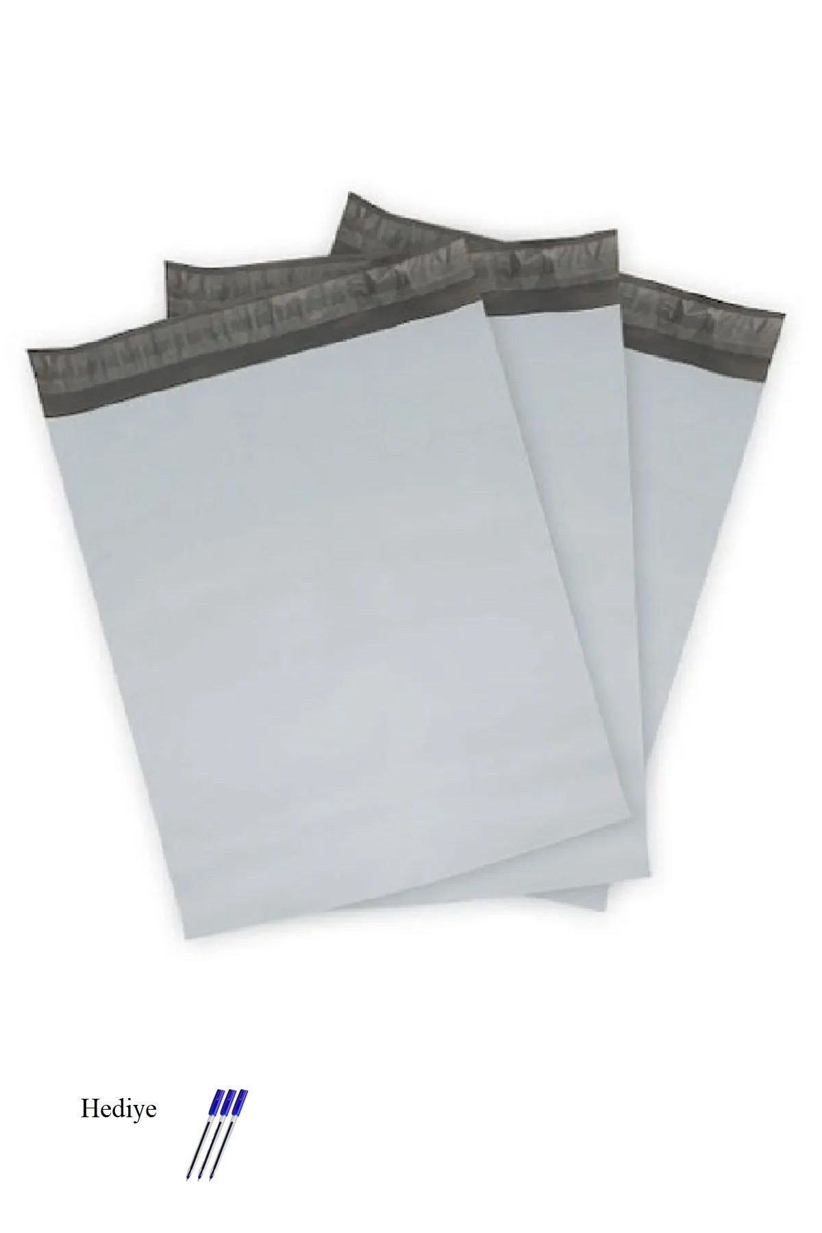 Kapamarka Cepsiz Orta Boy Kargo Poşeti 30x37+5 cm - 200 Adet (40+40=80 Mikron)