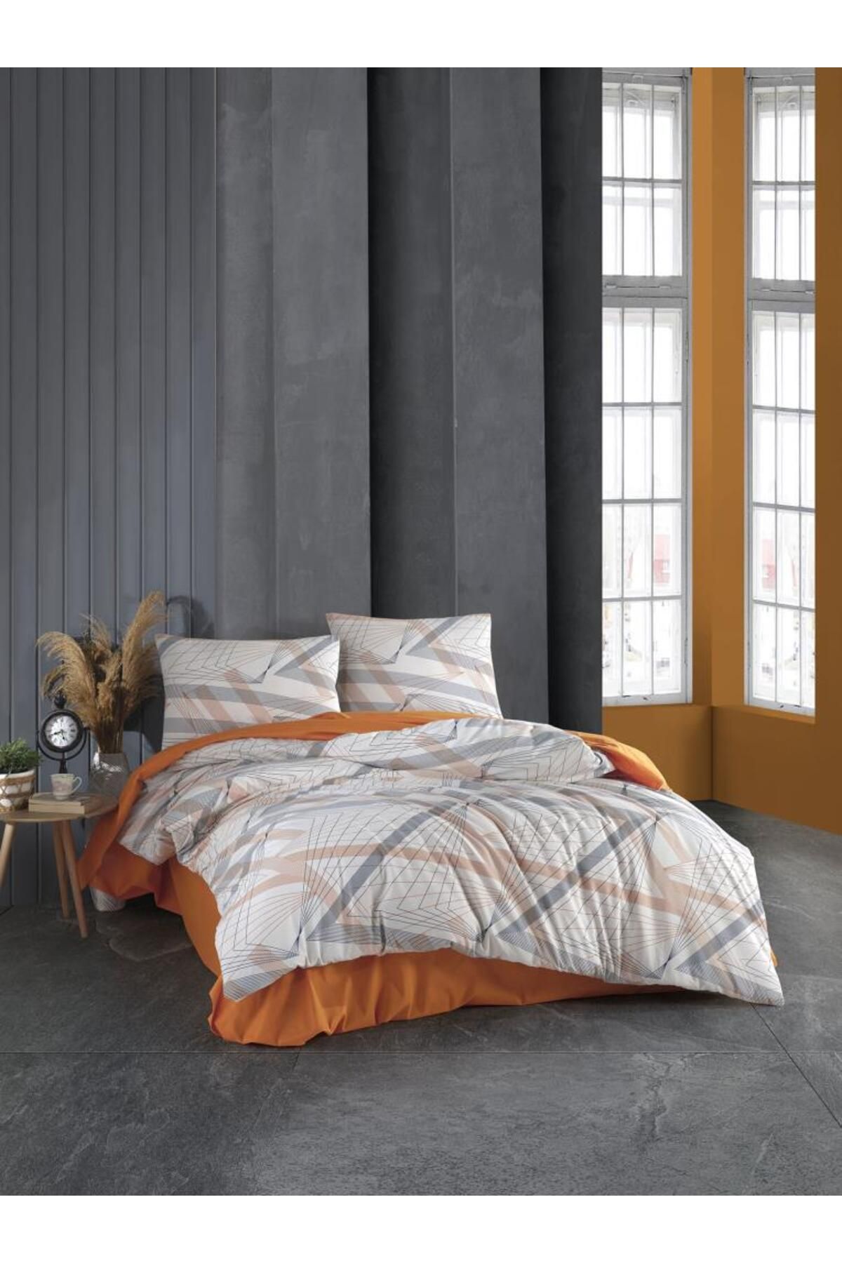 Kristal-Prism Orange Single Duvet Cover Set 1