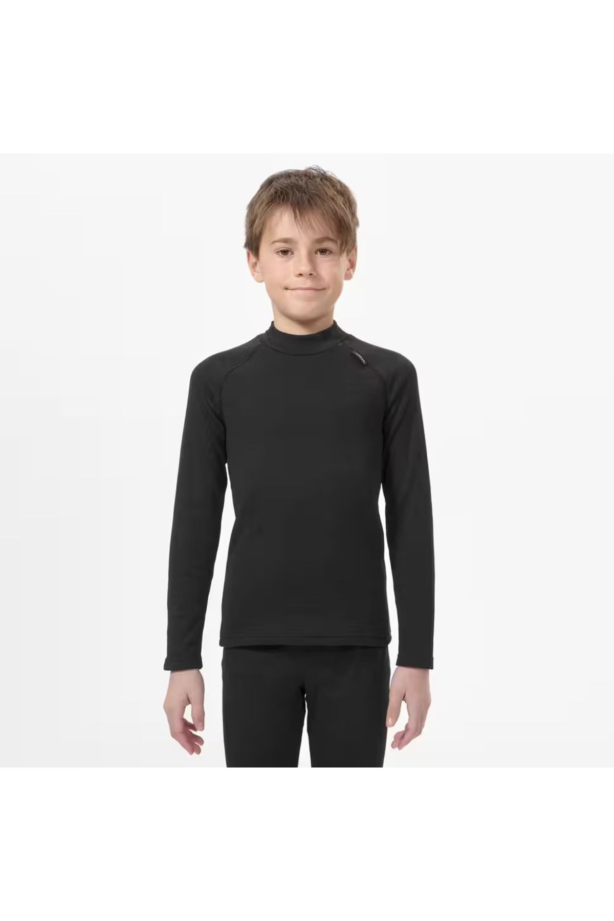 Decathlon-Children's Thermal Top Ski Thermal Underwear - Black - Bl 100 2