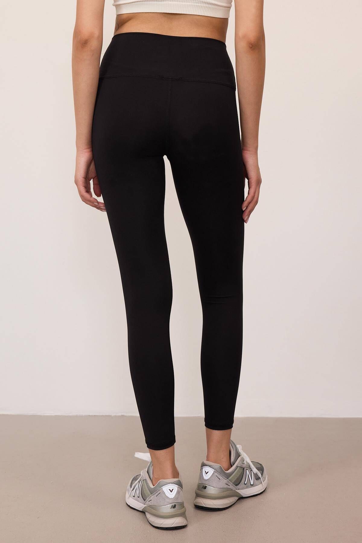 Addax-Wide Waist Banded Leggings - Tyt0072-E7 Model 5