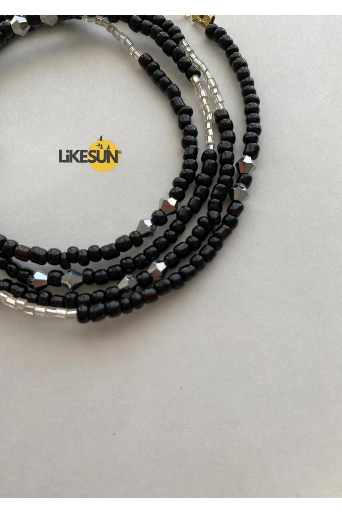 LiKESUN-Işıl Collection - Double Wrapped Necklace with Glasses Strap, Rope Antique and Chain Detail 6