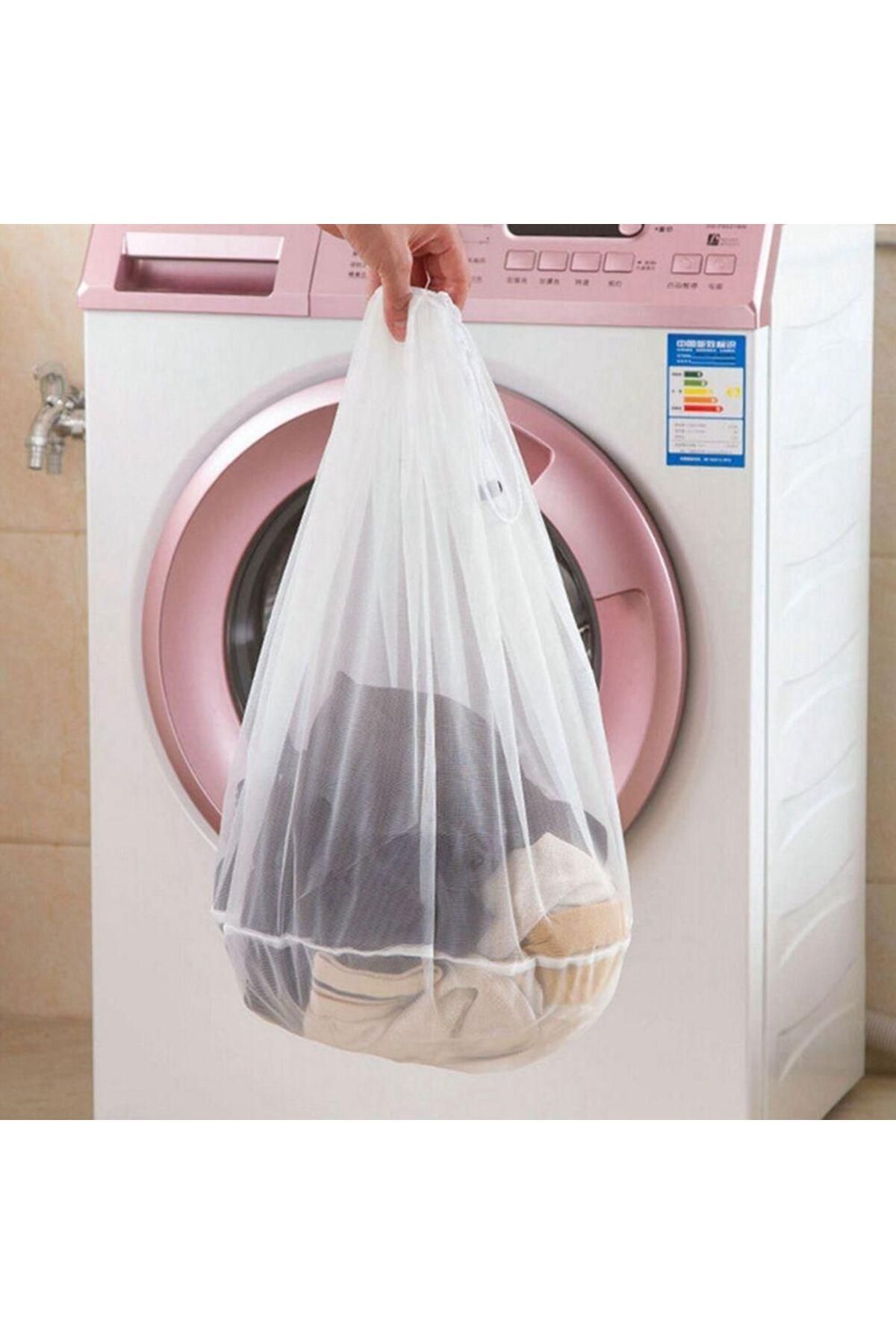 AKGÜN EV TEKSTİLİ-Practical Laundry Net - Set of 2 S 30X50 Socks 4