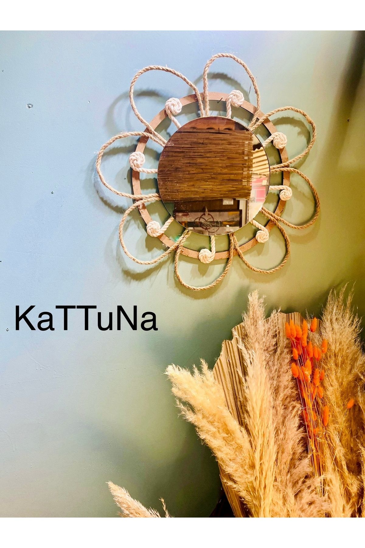 kattuna-Bohemian Jute Wicker Macrame Wall Decoration Product Full Set 11 Pieces 3