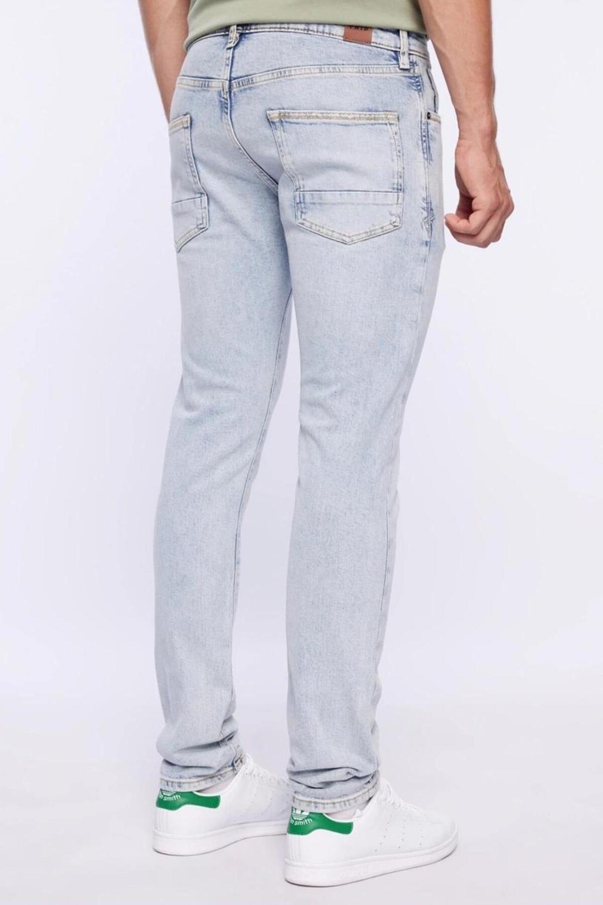 Denim Trip  MARCEL Premium Slim Straight Fit Açık İndigo Erkek Jean Pantolon - Görsel 2