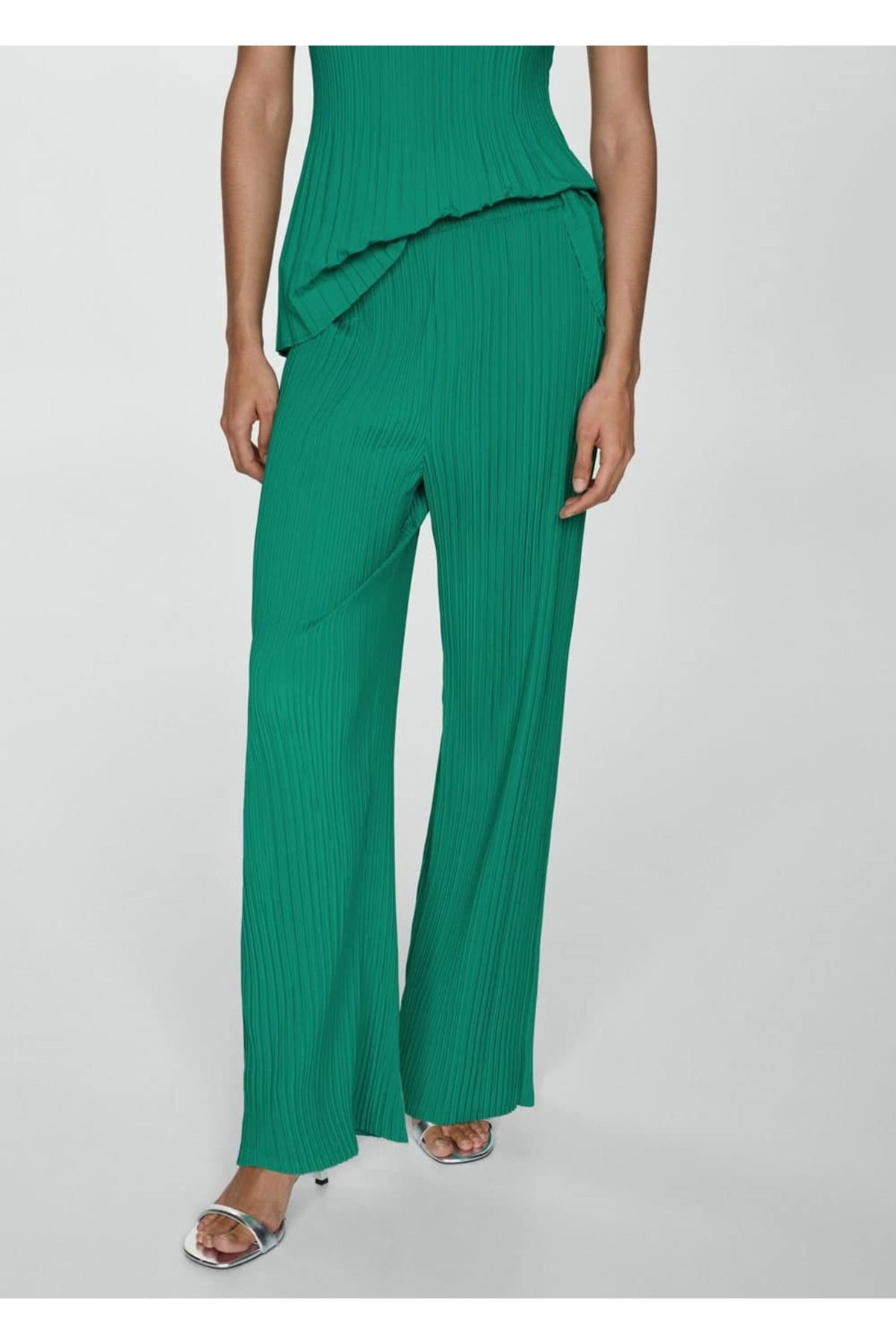 MANGO Woman-Draped Pleated Pants 1