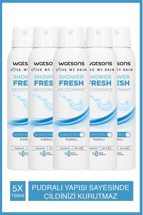 Watsons Shower Fresh Deodorant Sprey Pudralı 5x150mlShower Fresh Deodorant Sp...