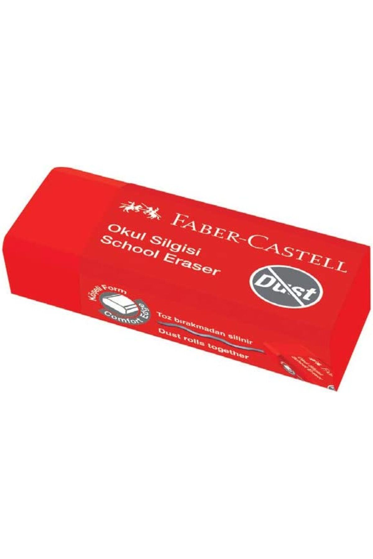 Faber Castell Dust Free Büyük Okul Silgisi Kırmızı / 187222