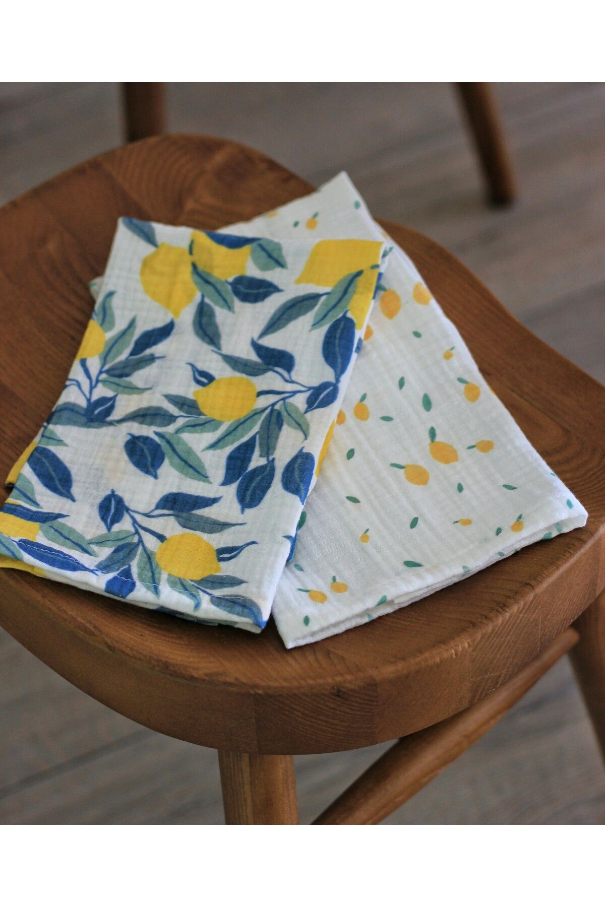 BARİA HOME-Lemon Patterned Muslin Drying Cloth 2-Pack 4