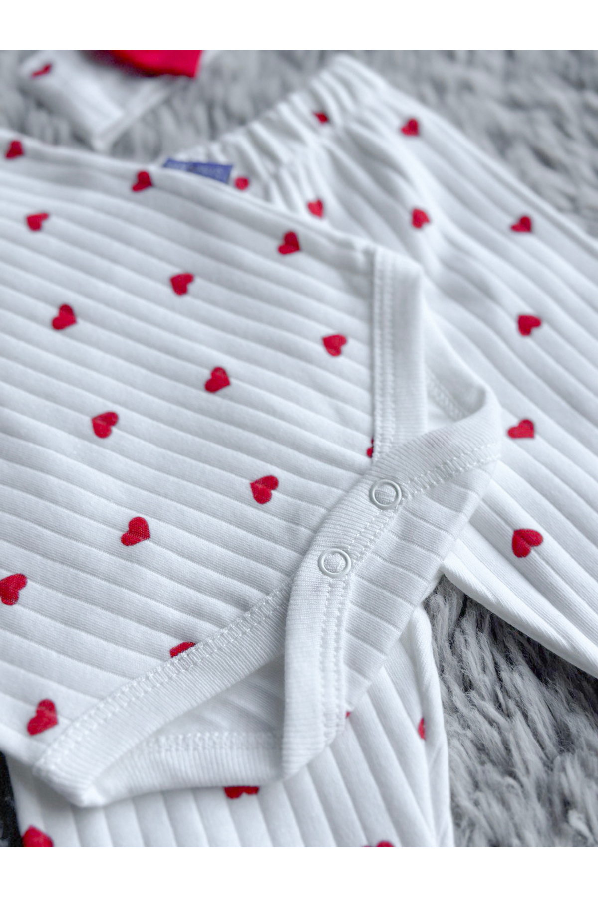 Zuff Baby KIZ BEBEK KALP BASKILI BANDANALI 3'LÜ BODY TAKIM fotoğrafı 5 (önizleme)