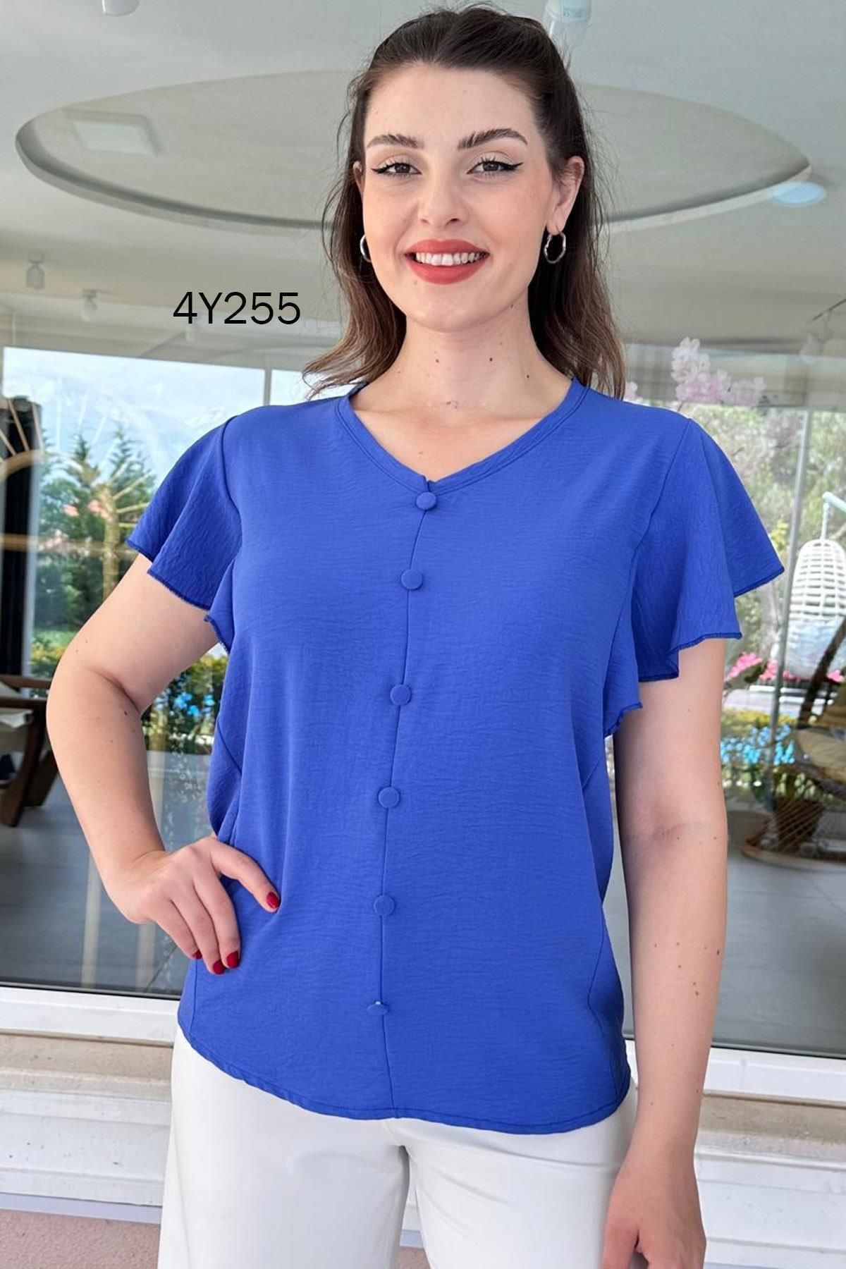 İnce Topuk-Blouse - Blue - Regular fit 1