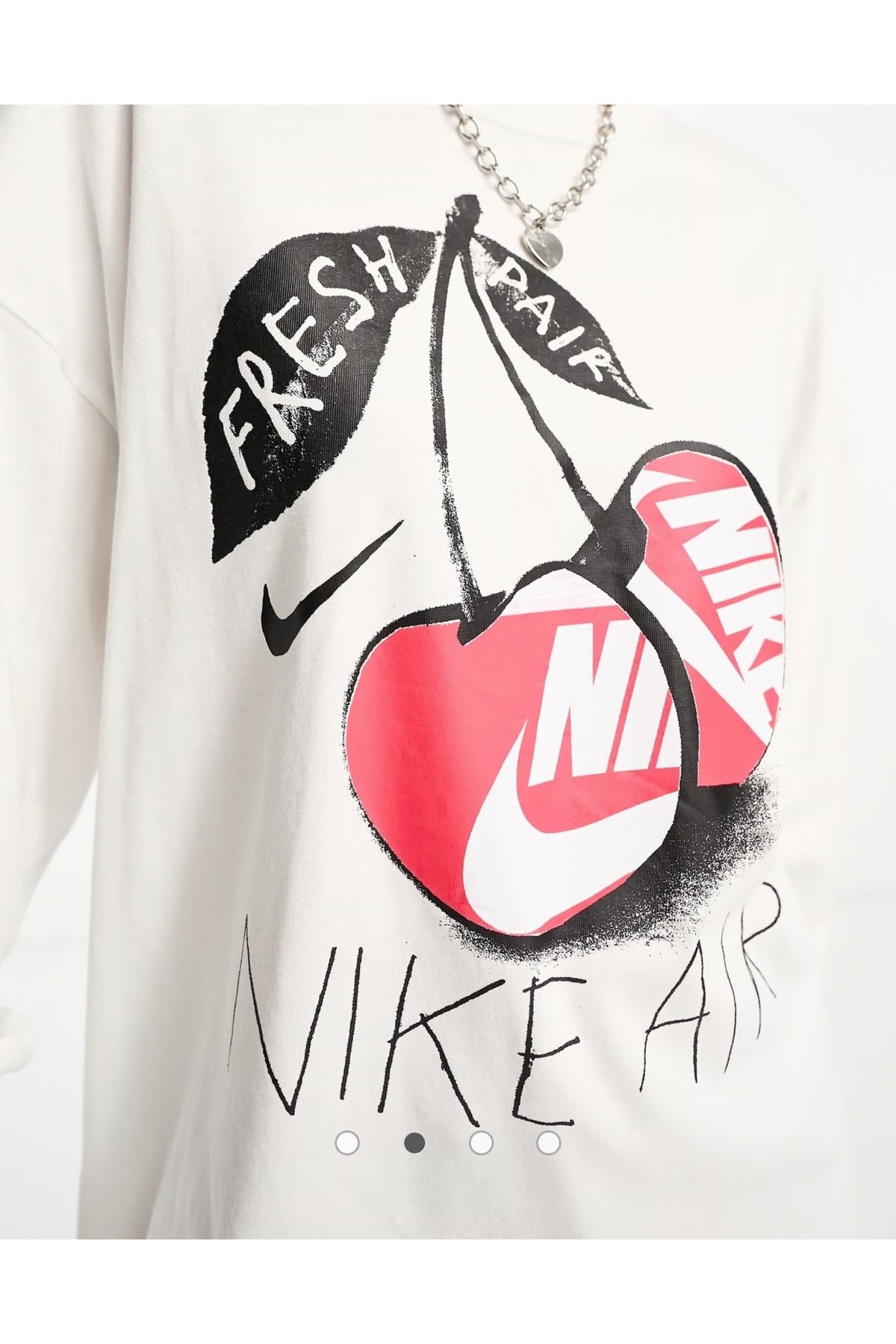 Nike-Nsw Tee Long-Sleeve Long Sleeve Oversize White Women's T-Shirt 3