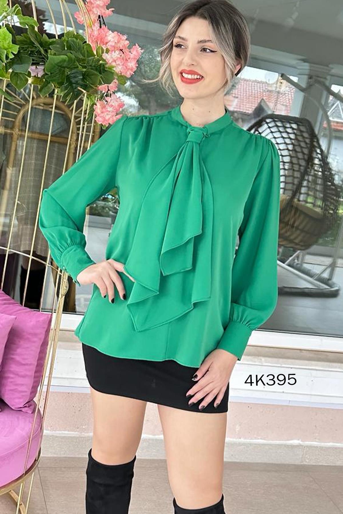 İnce Topuk Fularlı Jessica Bluz 4K395 - Fiyatı, Yorumları