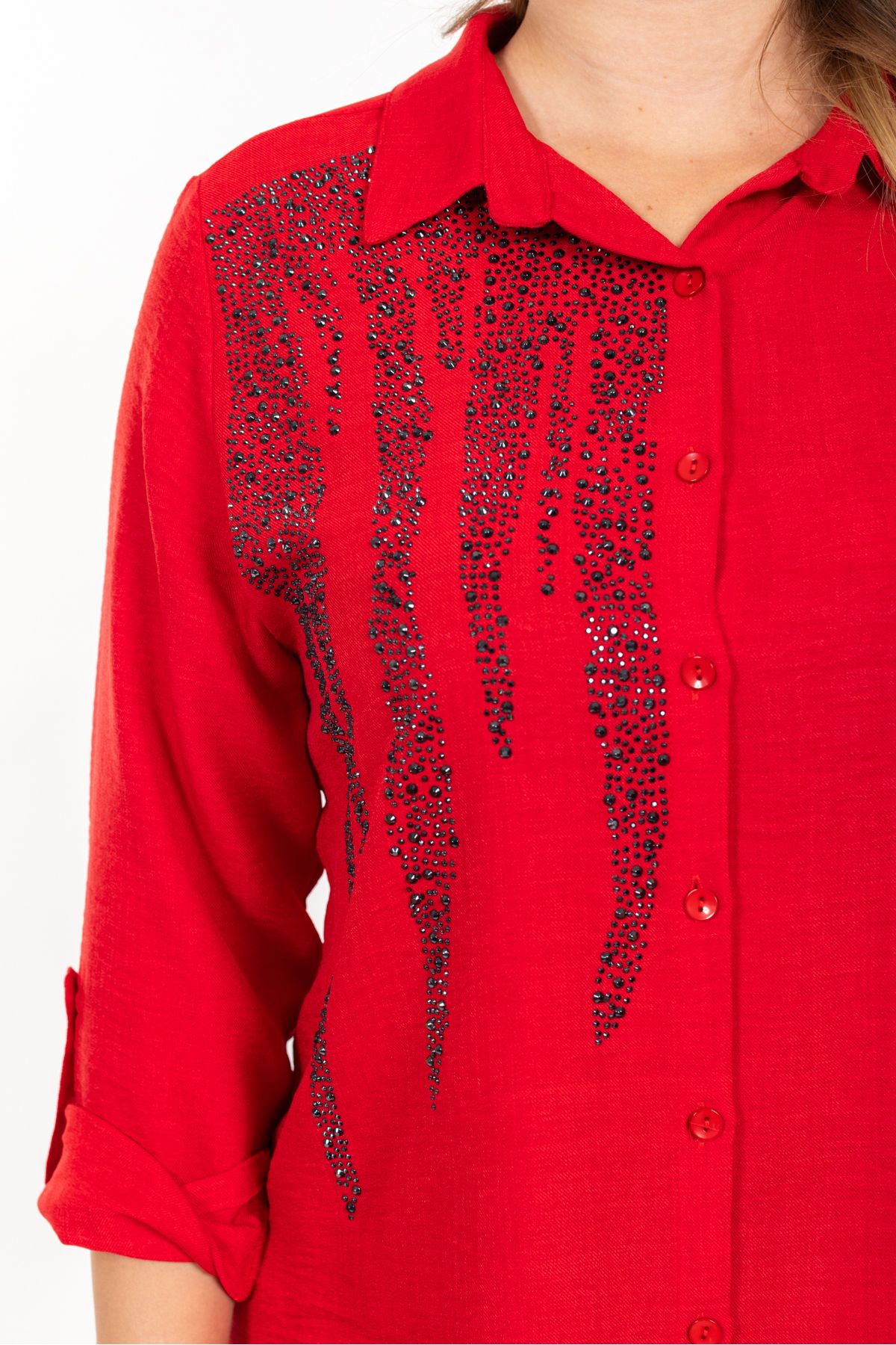 LİM-Lim Large Size Shirt with Rhinestones 4