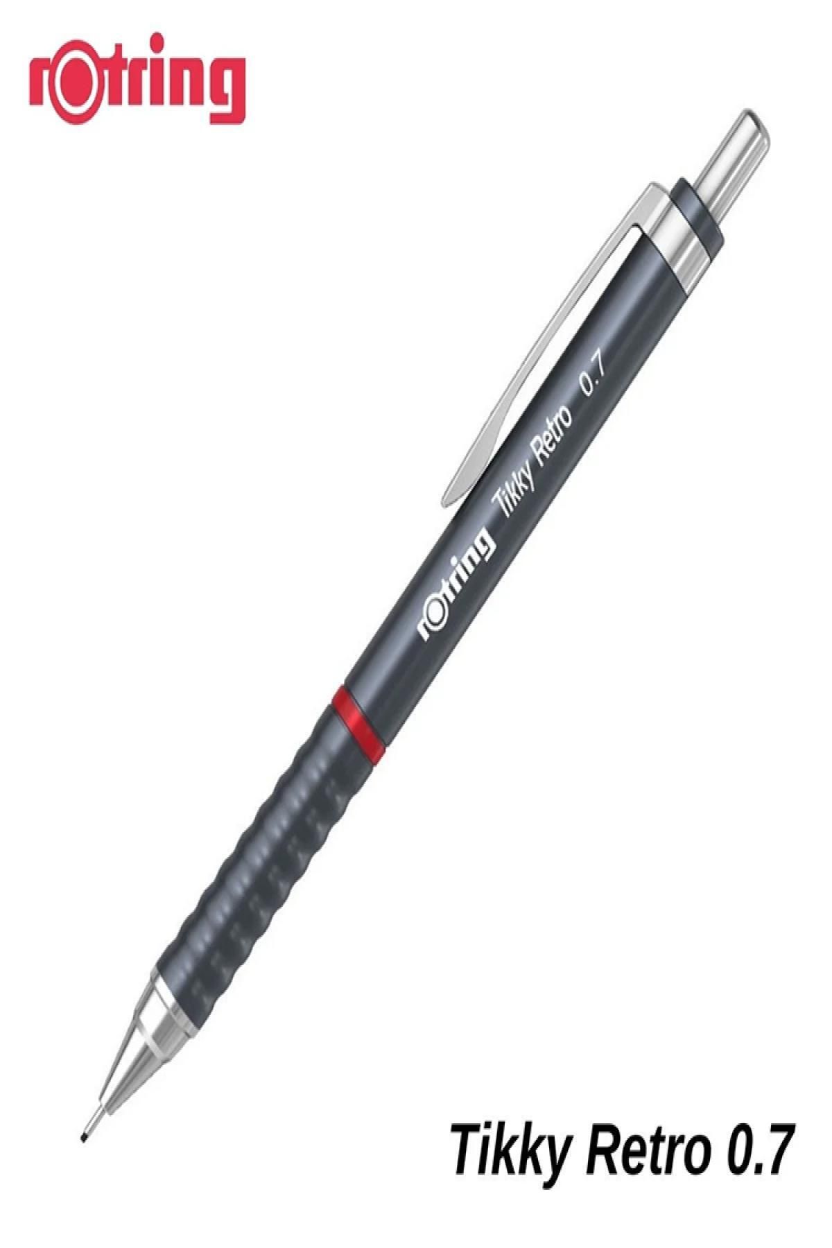 Nextpage Rotring Tikky Retro Versatil Kalem Metalik Gri 0.7 Mm 2202570