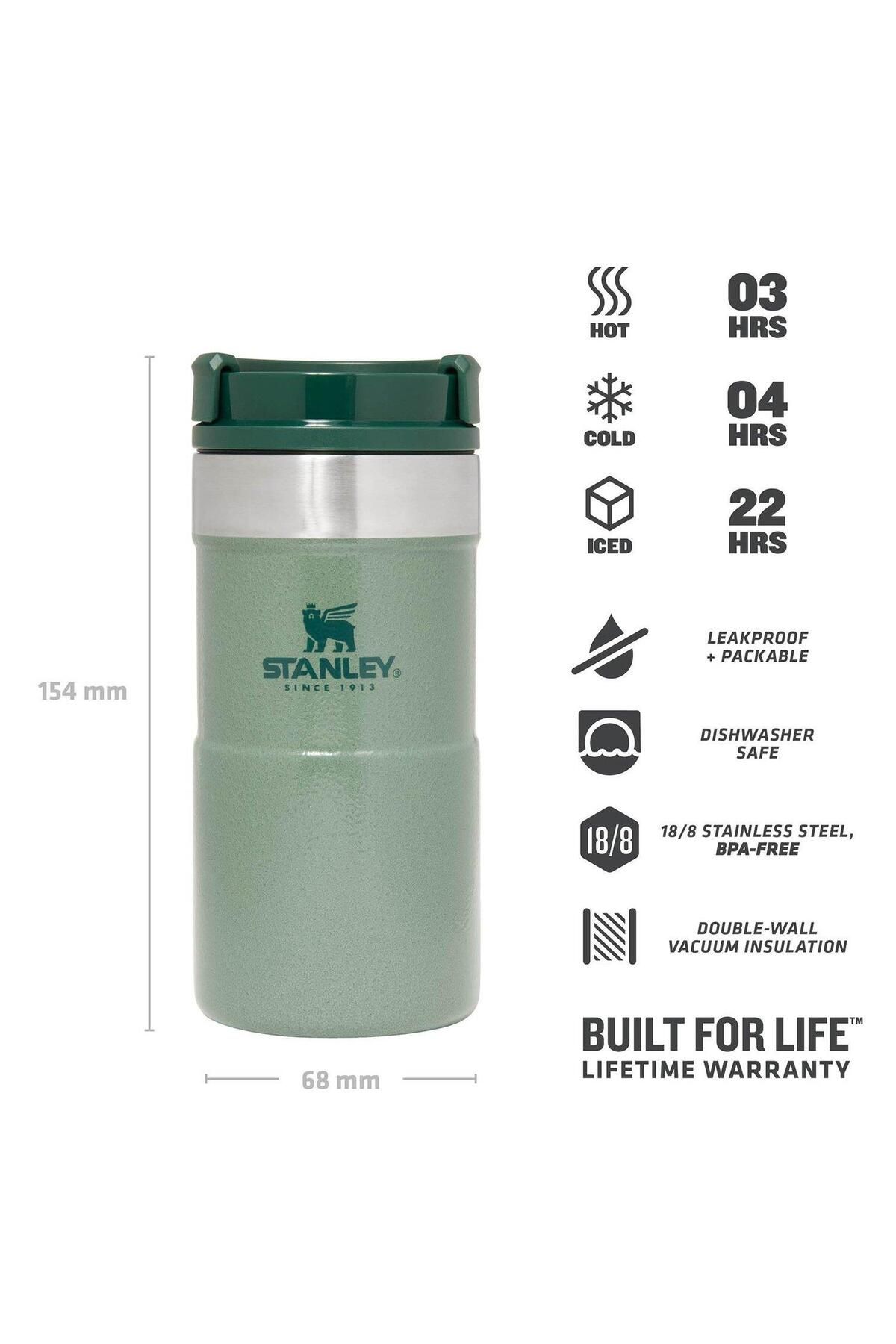 فلاسک سبز مردانه و زنانه کلاسیک NeverLeak Thermos Cup 0.25 Lt Green Stanley