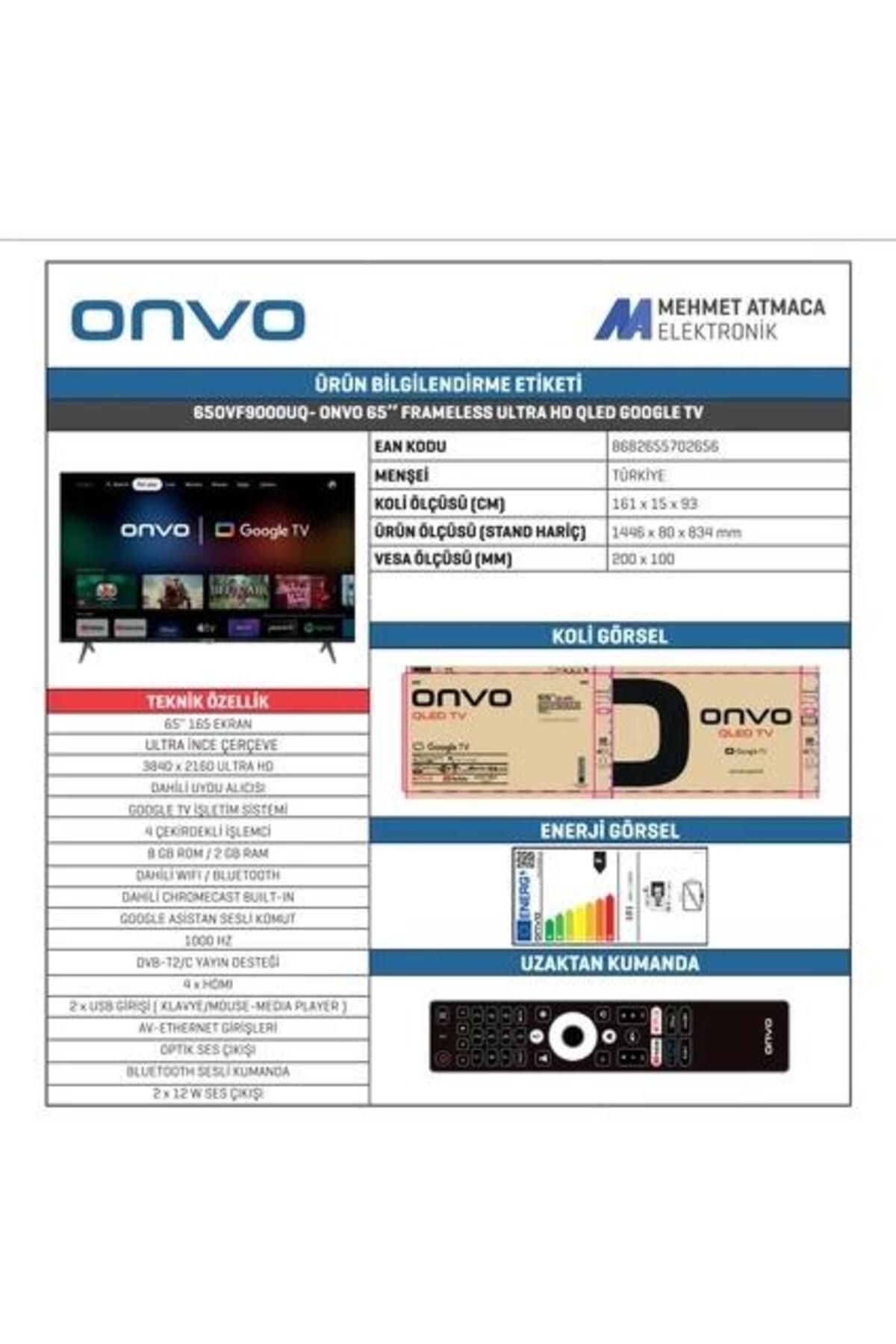 ONVO 65ovf9000uq 65 Inç 165 Ekran Uydu-3