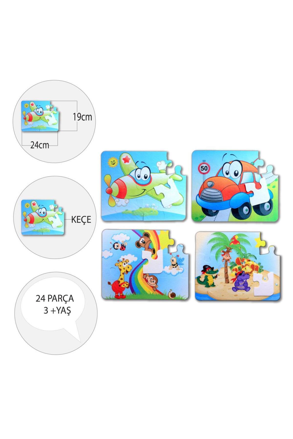 BelleFusion 3 Age Puzzle 4 Set 48 Pieces Airplane, Car and Rainbow 3