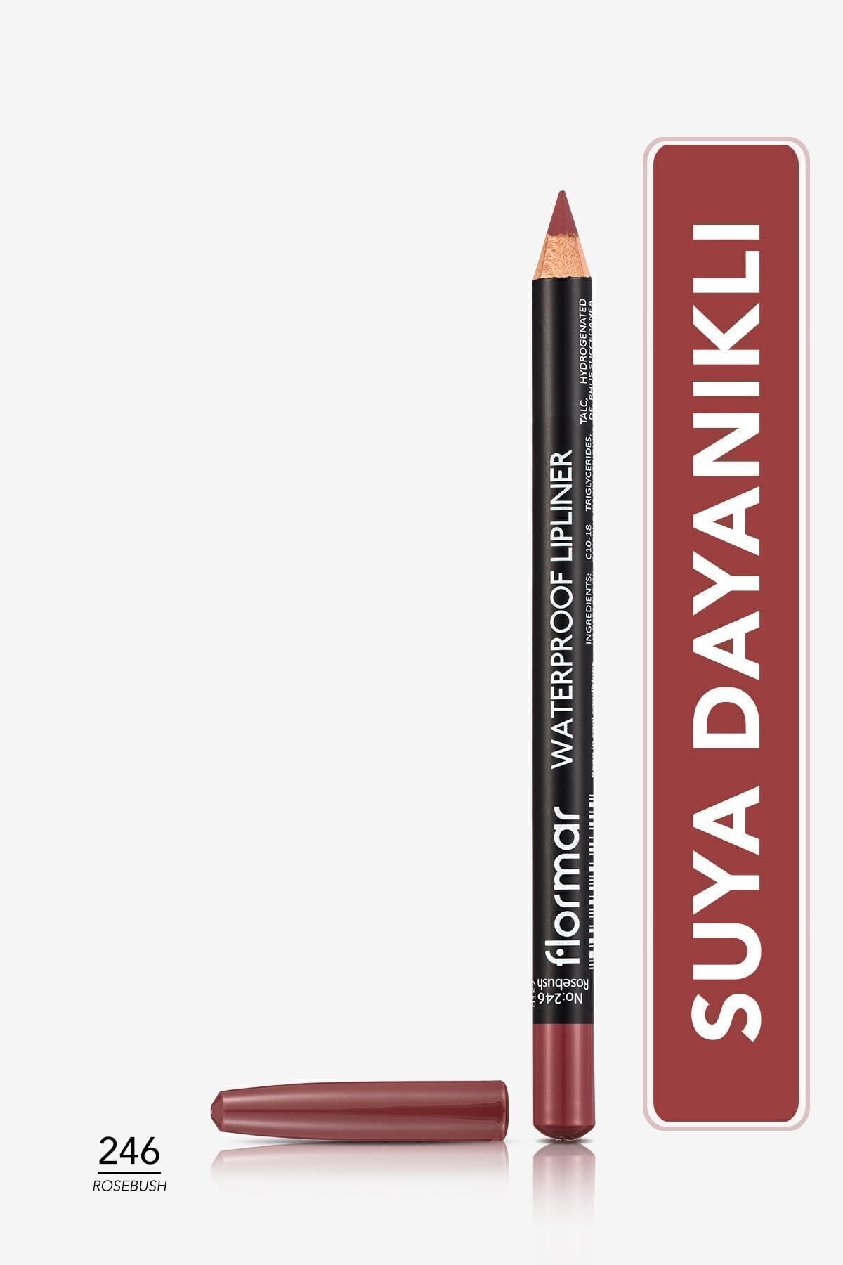 Flormar Waterproof Lipliner - 246 Rosebush- Suya Dayanıklı Dudak Kalemi NAİF10