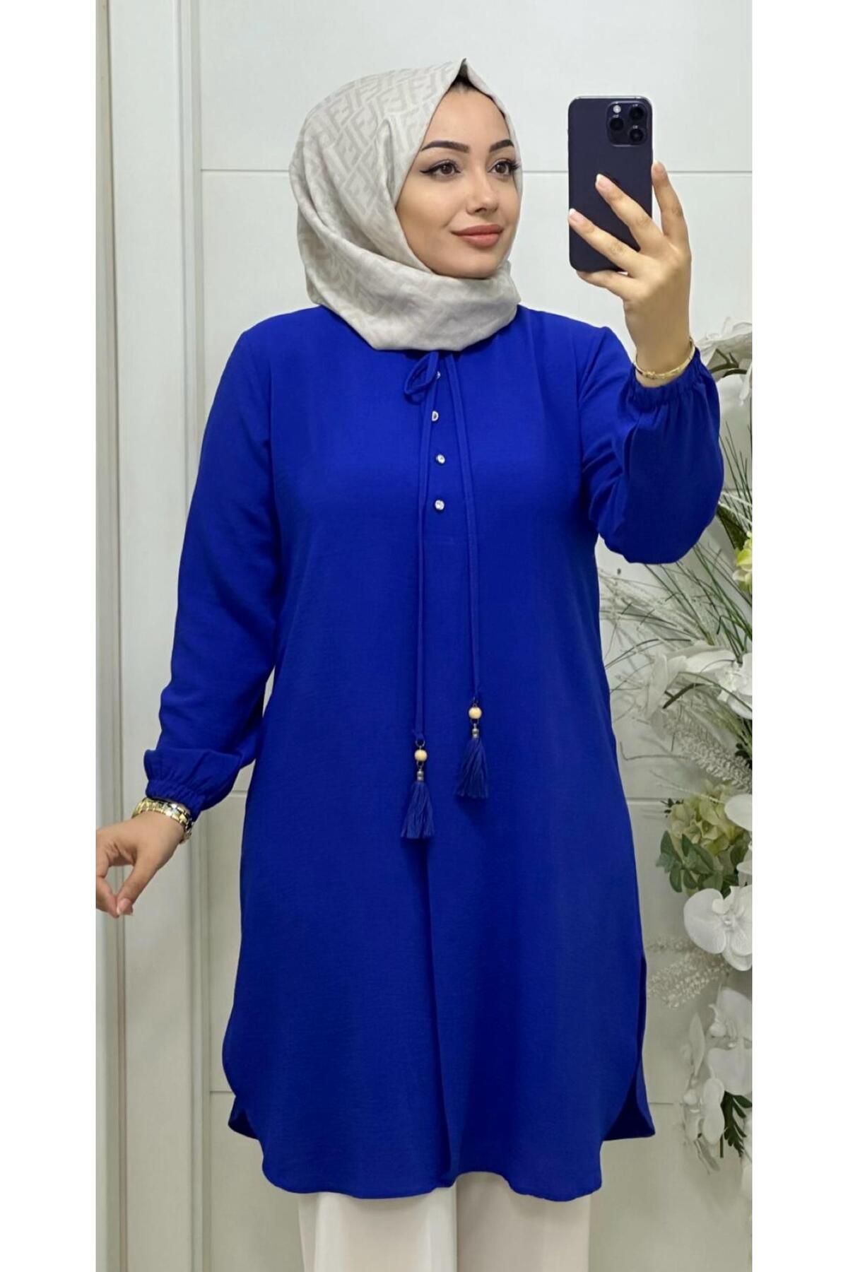 Ebrarengiz Moda-Bengi̇ Ayrobin Women's Tunic 1