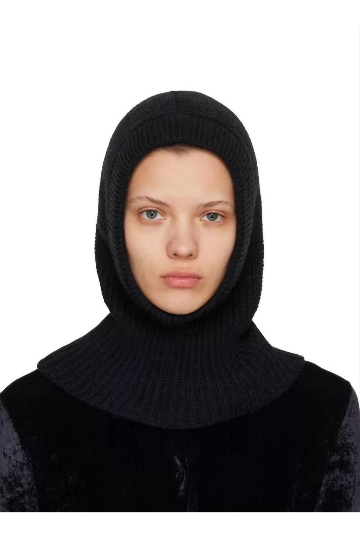 SA Alişveriş Dünyam Kışlık Tam Kalıp Boğazlı Dokuma Triko Bere - Siyah