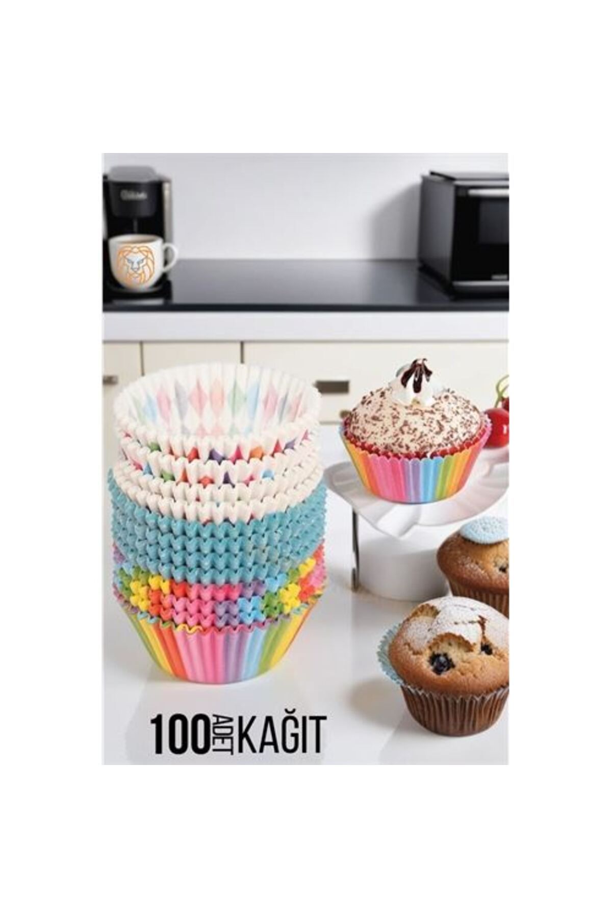 Ladesmedya ModaCar Muffin Kalıbı 100 Adet Paolelli