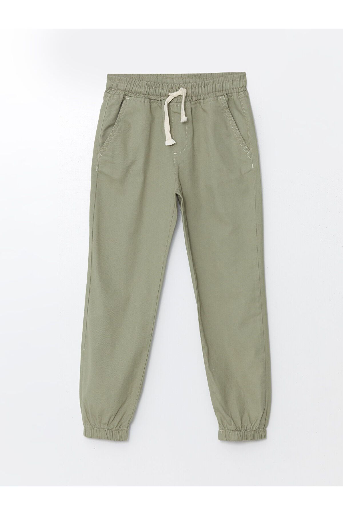 LC Waikiki-Lcw Eco Khaki dívčí jogger kalhoty s elastickým pasem 1