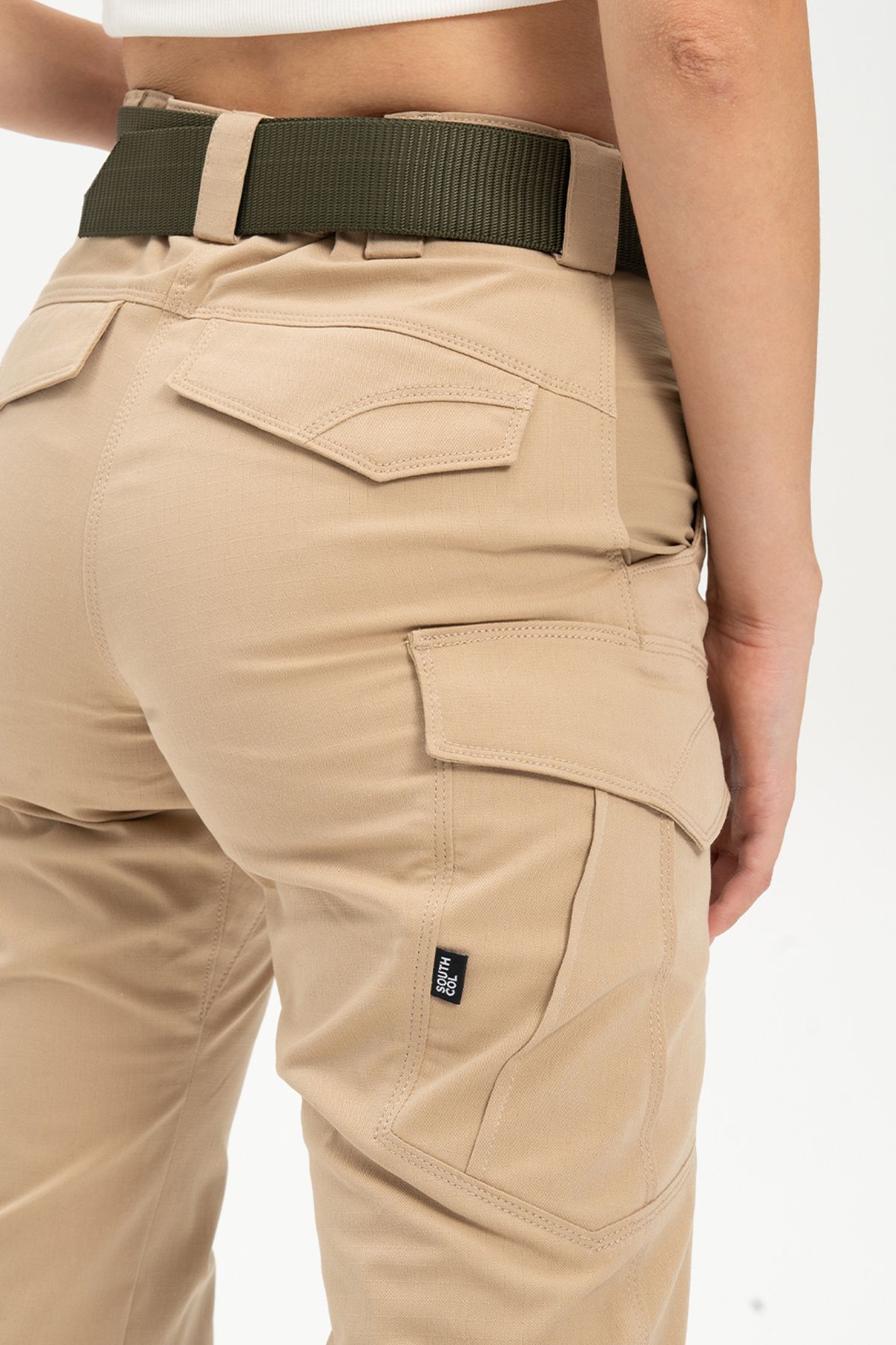 SOUTH COL-Pantaloni tactici de damă cu talie înaltă - Ripstop, țesătură foarte rezistentă, detaliu cu buzunare multiple 4