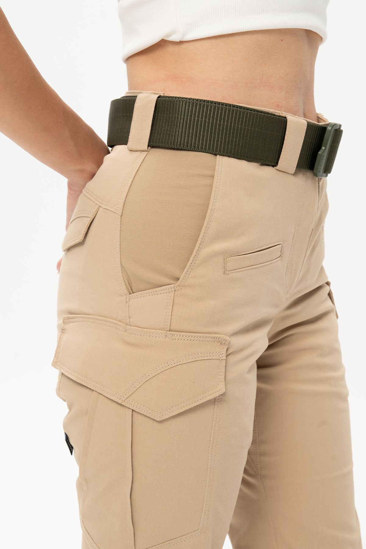 SOUTH COL-Pantaloni tactici de damă cu talie înaltă - Ripstop, țesătură foarte rezistentă, detaliu cu buzunare multiple 6