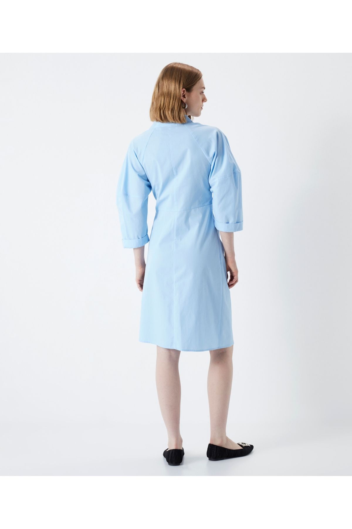 İpekyol-Asymmetrical buttoned shirt dress 5