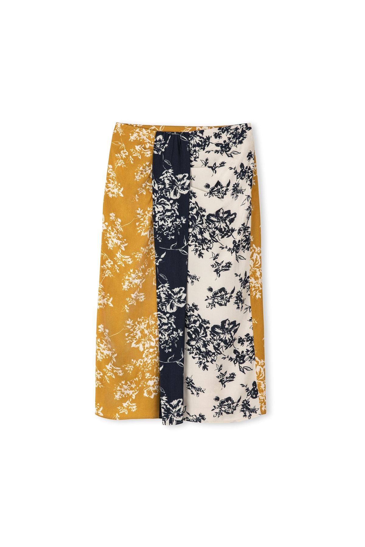 İpekyol-Patterned colorblock skirt 3