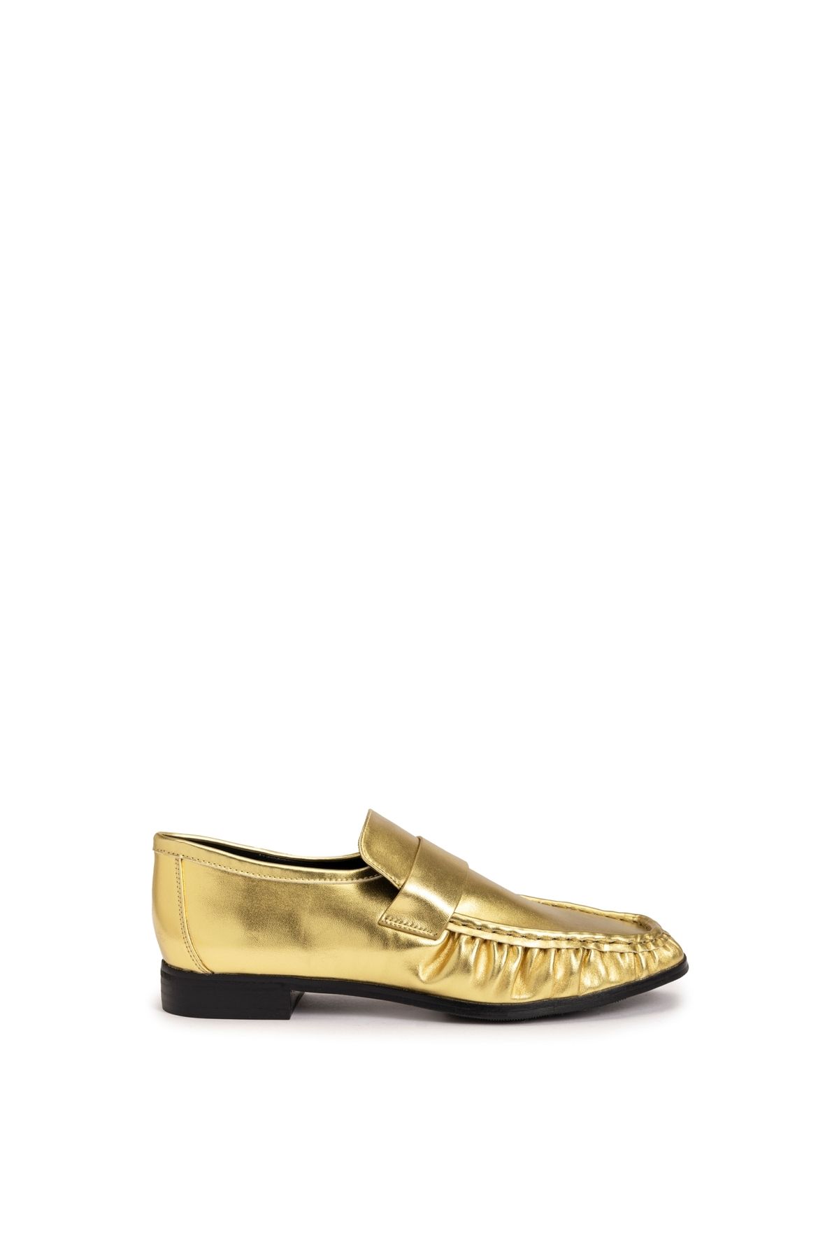 İpekyol Metalik dokulu loafer