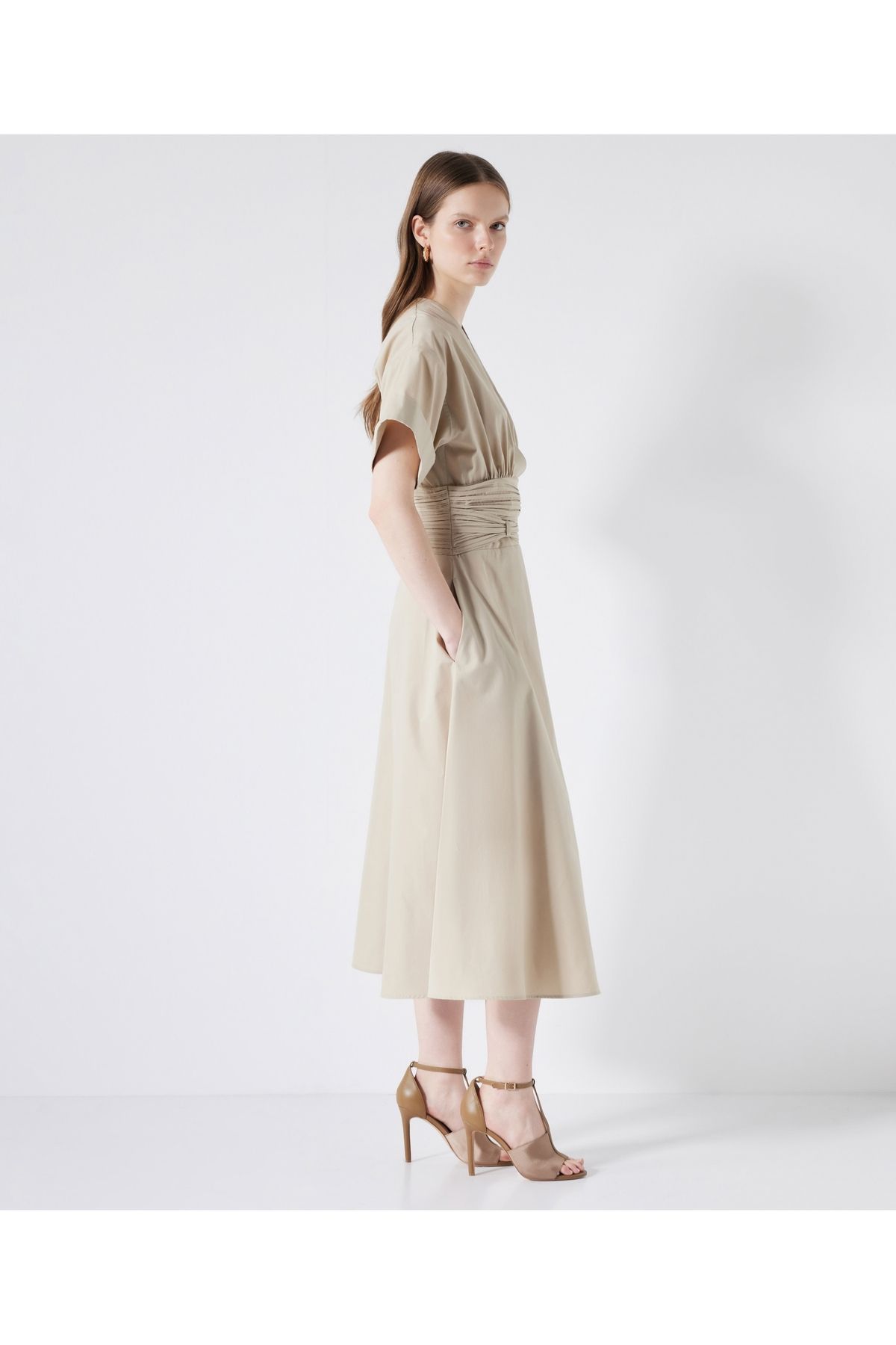 İpekyol-Draped poplin dress 2