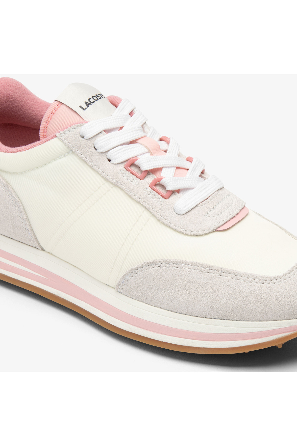 Lacoste  L-Spin Stripe Sole Kadın Bej Sneaker - Görsel 6