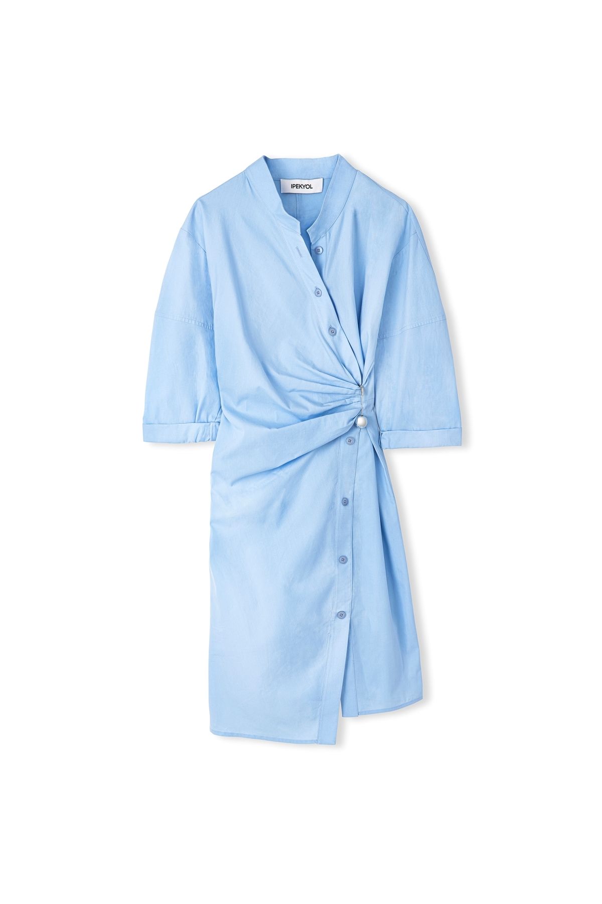 İpekyol-Asymmetrical buttoned shirt dress 3