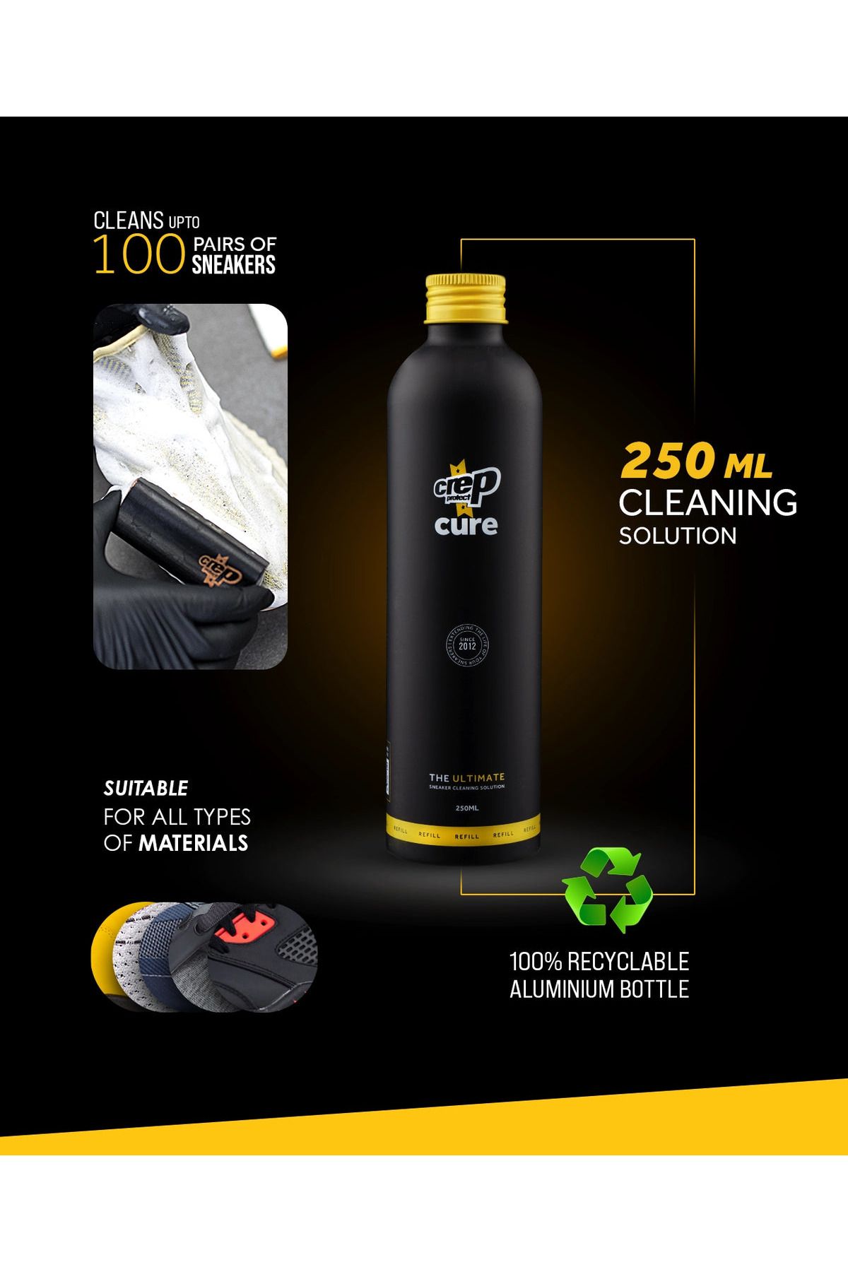 مراقبت کفش محلول تمیز کردن ارگانیک نهایی 250 میل CREP PROTECT