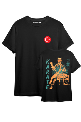 TOP GLORY Karate Baskılı T-shirt Karate Tişörtü